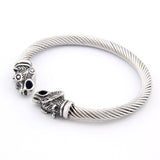 Magicun Viking~2019 new arrival Stainless steel Nordic Odin Wolf bracelet adjustable Viking Bracelet men wristband cuff bracelet for women