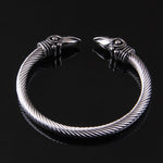 Magicun Viking~2019 new arrival Stainless steel Nordic Viking Raven bracelet adjustable never lose color men jewelry