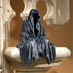 Reaping Solace The Creeper Reaper Sitting Statue  Gothic Sculpture