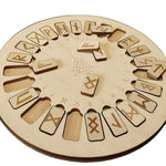 25Pcs Wood Runes Set Rune Board Kit Round Wooden Tile Divination Occultism Fortune-telling  Witchcraft Supplies for Altar WICCA Tarot &Divination