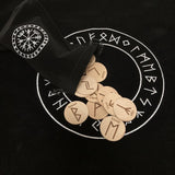 25pcs/set handmade wood Viking runes symbols beads Gypsy rune Divination sign wizard ritual Props with cloth bag Tarot &Divination