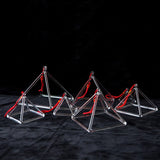 3-9inch Set Of Clear Quartz Crystal Singing Pyramid - Bells &Chimes