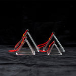 3-9inch Set Of Clear Quartz Crystal Singing Pyramid - Bells &Chimes