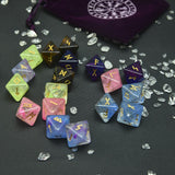 3 Pcs/set 8-Sided Rune Dice set Resin Assorted Polyhedral Dices Set Divination Altar Runes Supplies For Witch Witchcraft Dices