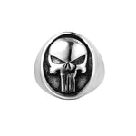 Magic Ring~316L Stainless Steel men ring the Punisher skull ring punk biker fashion jewelry HF694