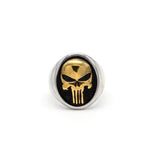 Magic Ring~316L Stainless Steel men ring the Punisher skull ring punk biker fashion jewelry HF694