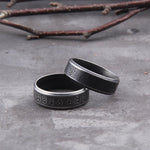 316L Stainless steel Odin Norse Viking Amulet Rune Fashion Style MEN and women fashion words RETRO Rings Jewelry with wooden box