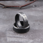 316L Stainless steel Odin Norse Viking Amulet Rune Fashion Style MEN and women fashion words RETRO Rings Jewelry with wooden box