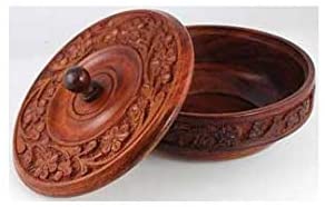 Witchcraft~RB339 Wooden Ritual Bowl With Lid