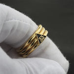 Freemason Masonic Scottish Rite 33 Degree Band Sterling Silver Ring