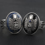 Daylight Amulet Vampire Damon Salvatore Spooky Gothic Halloween Real Sterling Silver Ring Lapis Lazuli