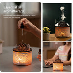 Volcano Diffuser Essential Oils Jellyfish Cool Mist Air Humidifier Flame Aroma Diffuser for Bedroom Smell for Home 180Ml 7 Color