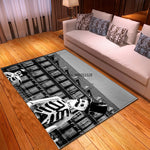 3D Skull Carpet Gothic Printing Rectangular Anti-slip Area Floor Rug Black and White Skeleton Tapete Kids Play Mats Foot Carpets