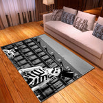 3D Skull Carpet Gothic Printing Rectangular Anti-slip Area Floor Rug Black and White Skeleton Tapete Kids Play Mats Foot Carpets