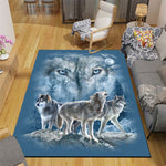 3D Wolf Floor Mats Rug Carpet Living Room Doormat Plush Non-slip Chair Mat bathroom Carpet