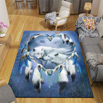 3D Wolf Floor Mats Rug Carpet Living Room Doormat Plush Non-slip Chair Mat bathroom Carpet