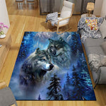 3D Wolf Floor Mats Rug Carpet Living Room Doormat Plush Non-slip Chair Mat bathroom Carpet