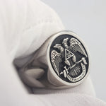 Scottish Rite 32 Degree Mason Freemasonry Masonic 925 Sterling Silver Ring