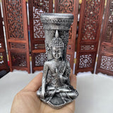 4.7inch Sitting Buddha Resin Statue Craft Crystal Ball Base Stand Figurine Fengshui Ornaments Display Holder for 6-10cm Sphere