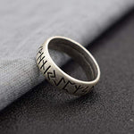 Viking Rune Ring with Elder Futhark Runes Norse Ring Scandinavian Jewelry