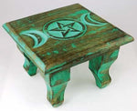 Witchcraft~RAT646S 6 in. Antiqued Triple Moon Altar Table