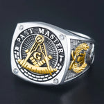 Ancient Past Master Mason Blue Lodge Masonic Signet Sterling Silver Ring