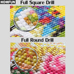 HOMFUN Full Square/Round Drill 5D DIY Diamond Painting "Text landscape" 3D Embroidery Cross Stitch 5D Home Decor Gift