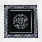 49*49cm Black Tarot game Tablecloth divine tool flannelette Beautiful Star pentacle Game Tarot Board Game mat Accessories Tarot &Divination