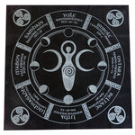 49x49cm Tarot Pagan Altar cloth Black flannel magic tablecloth Divination tablecloths constellation Tarot &Divination