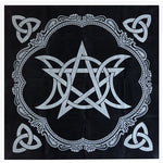 49x49cm Tarot Pagan Altar cloth Black flannel magic tablecloth Divination tablecloths constellation Tarot &Divination