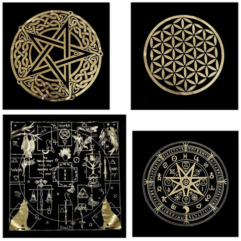 Tarot Table Altar Cloth Metaphysical  Pendulum Divination Tablecloth