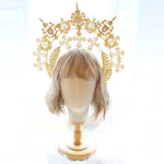 DIY Material Package Lolita Sun Halo Golden Cross Angel Hairpin Crown Headband