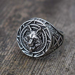 Slavic Wolf Head Ring Norse Celtic Domineering Personality King Rings Creative Simple Men's Vantage Jewelry