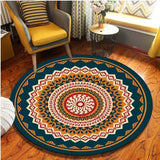 Round Carpet Mandala Living Room Rugs Room Decor Bedroom Floor Area Rug Doormat Decor Chair Mat Floral Carpets