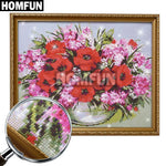 HOMFUN Full Square/Round Drill 5D DIY Diamond Painting "Text landscape" 3D Embroidery Cross Stitch 5D Home Decor Gift