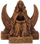 Magicun Altar~Dryad Design Small Moon Goddess Statue Wood Finish