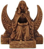 Magicun Altar~Dryad Design Small Moon Goddess Statue Wood Finish