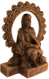 Magicun Altar~Dryad Design Small Celtic God Lugh Statue Wood Finish