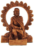 Magicun Altar~Dryad Design Small Celtic God Lugh Statue Wood Finish