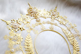 DIY Material Package Lolita Sun Halo Golden Cross Angel Hairpin Crown Headband