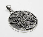 Sterling Silver Tetragrammaton Pentagram Pentacle Pendant