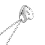 Forever in My Heart" Stainless Steel Cremation Urn Necklace - Elegant Memorial Pendant for Mom & Dad