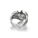 Sterling Silver Personality Ring Finger Unique Eagle Animal Open Ring