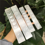 7 Chakra Selenite Slab Point Magic Wand Reiki Healing Stone