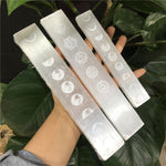 7 Chakra Selenite Slab Point Magic Wand Reiki Healing Stone