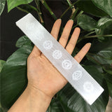 7 Chakra Selenite Slab Point Magic Wand Reiki Healing Stone