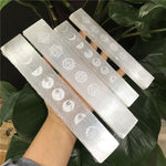 7 Chakra Selenite Slab Point Magic Wand Reiki Healing Stone