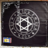 70X70CM black Magic array tarot cards tablecloth board game tarots blanket Accessories Six-star Tarot &Divination