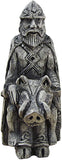Magicun Altar~Dryad Design Freyr Norse God of Harvest Figurine - Stone Finish