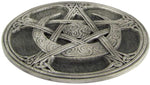 Magicun Altar~Pewter Moon Pentacle Altar Tile Paten